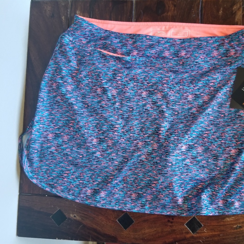 Slazenger Space Dye Skort With Coral Short